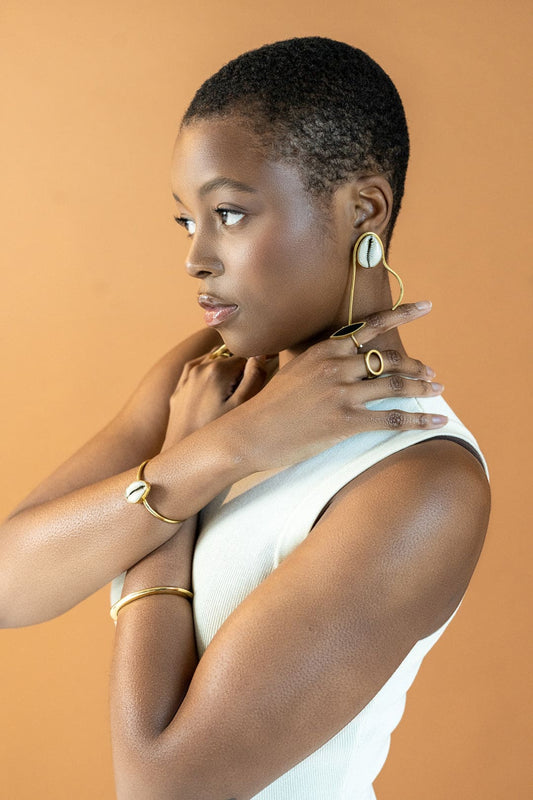 Zama cowrie earrings