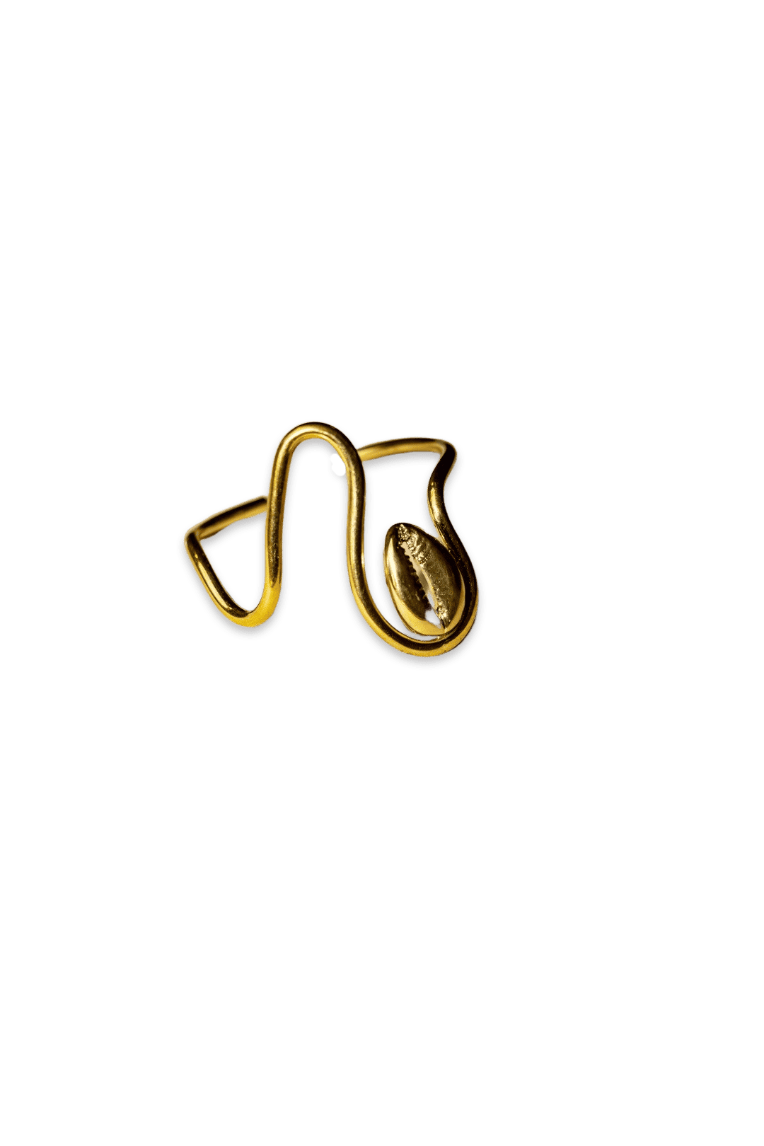 Wimbi gold cowrie cuff