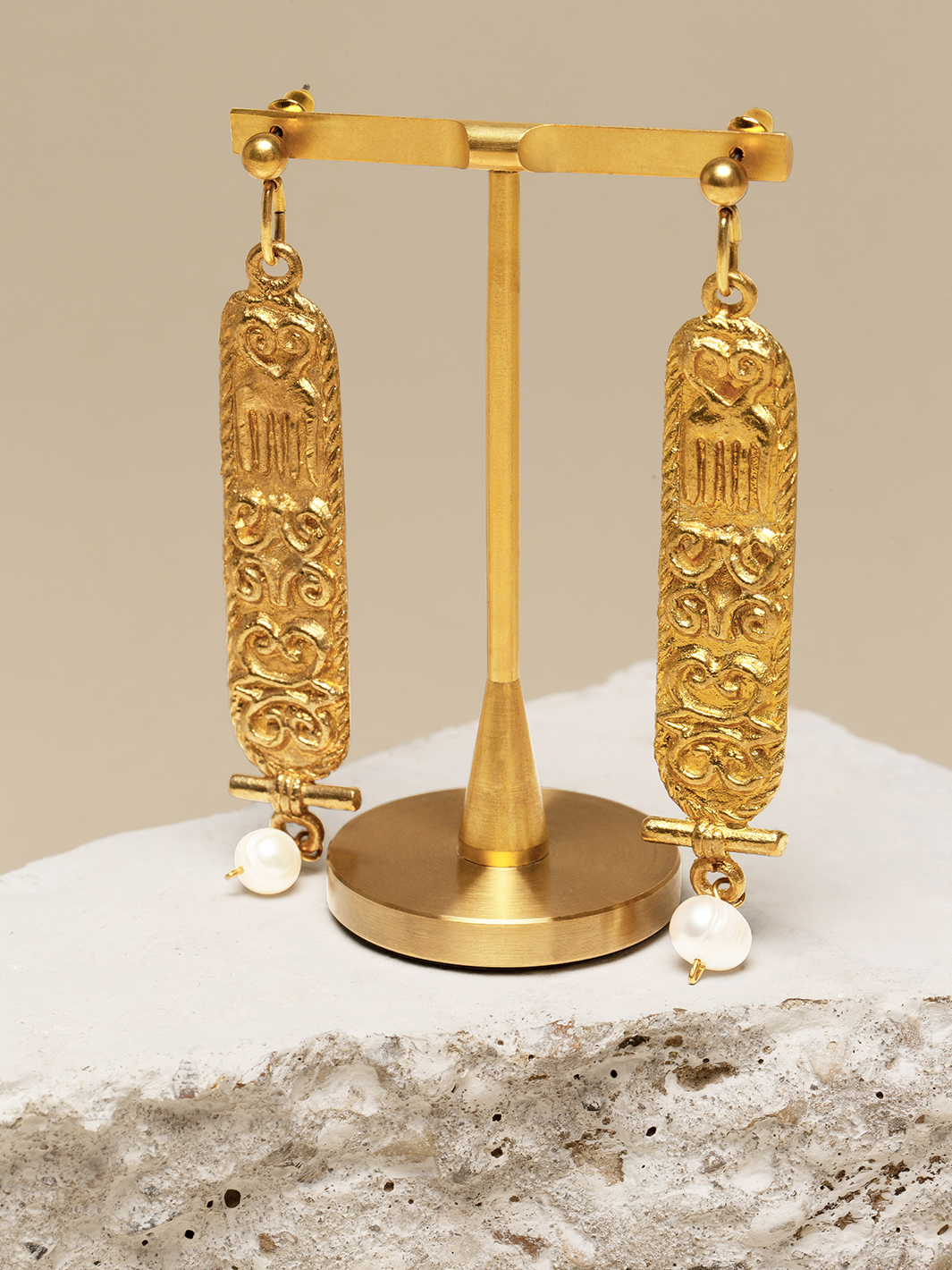 Cartouche Adinkra Earrings Women Custom Design Gold African Jewellery