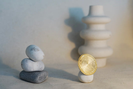 Akan Disk Ring Women's African Custom Design Statement Jewellery