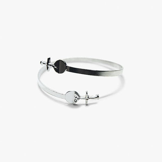 Akwaaba doll twisted cuff in silver