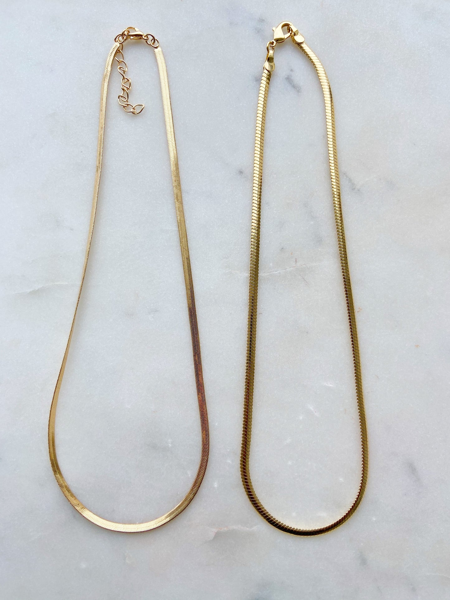 Thin Snake Gold Chain Custom Design Jewellery Unisex- Dear Katiopae