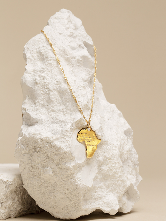 Katiopa Necklace Pendant Map Gold Pendant African Custom Design Jewellery