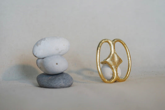 Nyame Biribi Wo Soro Maxi ring Women's African Custom Design Jewellery