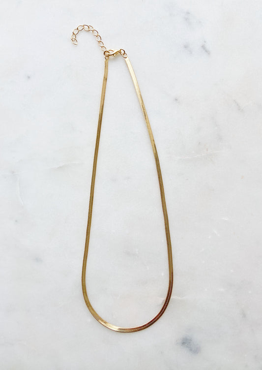 Thin Snake Gold Chain Custom Design Jewellery Unisex- Dear Katiopae