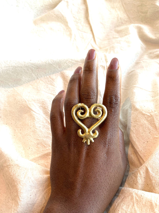 Sankofa Maxi Ring Women's West African Custom Design Ethnic Jewellery