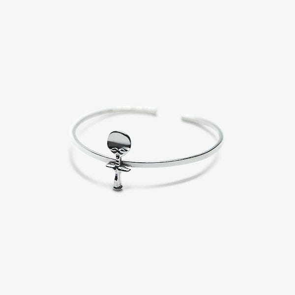 Akwaaba doll cuff in silver