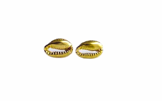 Cowrie Studs Earrings Women Custom Design Gold African Ethnic Jewellery